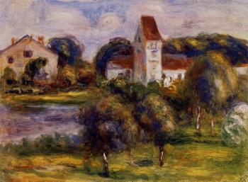 Pierre Auguste Renoir : Breton Landscape, Church and Orchard